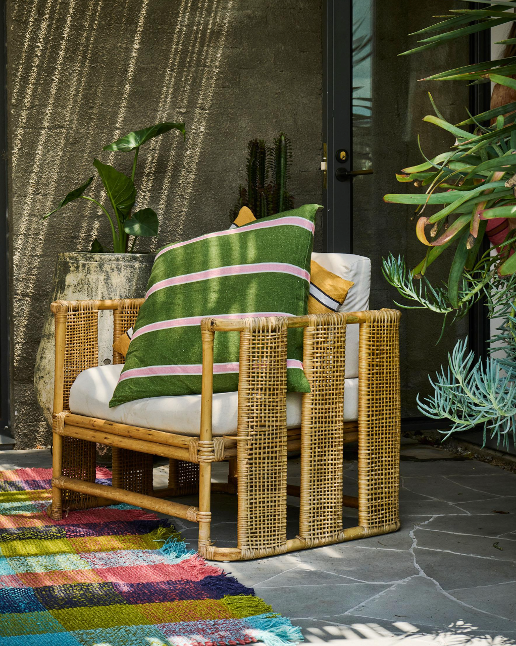 Green Stripe Cushion