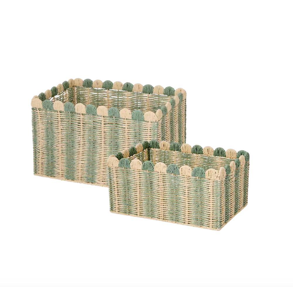 Melrose Sage Box Basket
