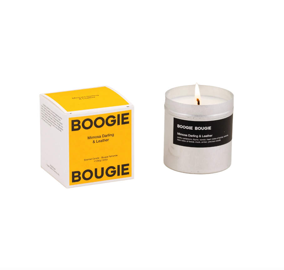 Mimosa Darling & Leather Candle