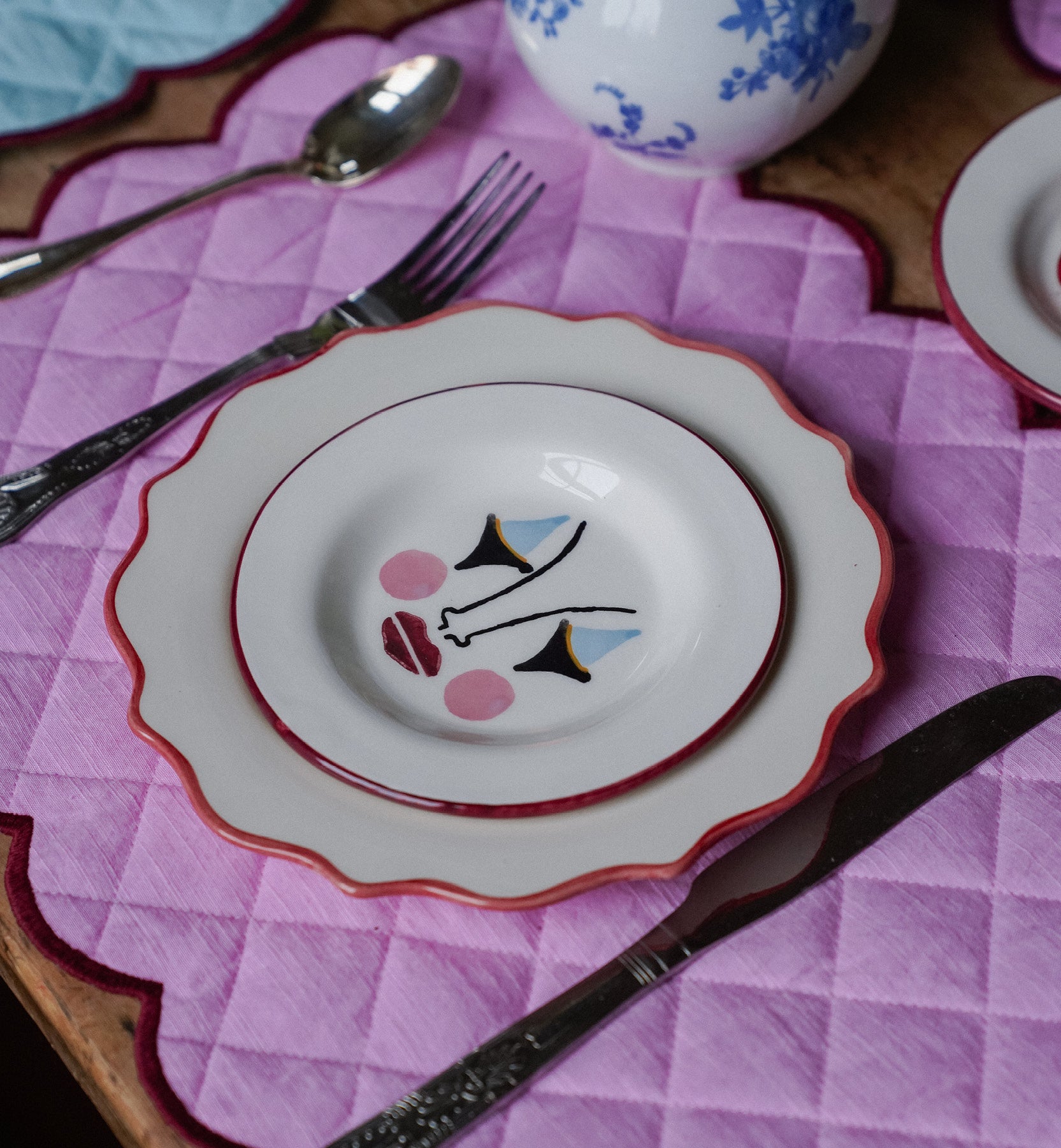 Cotton Candy Scalloped Placemat