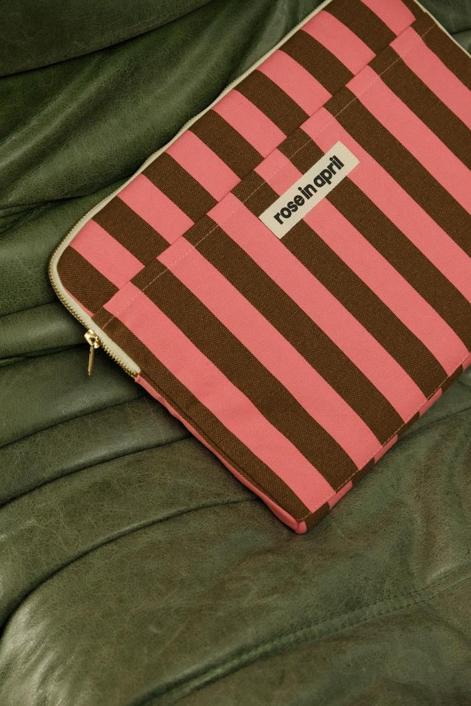Pink and Brown Laptop Sleeve