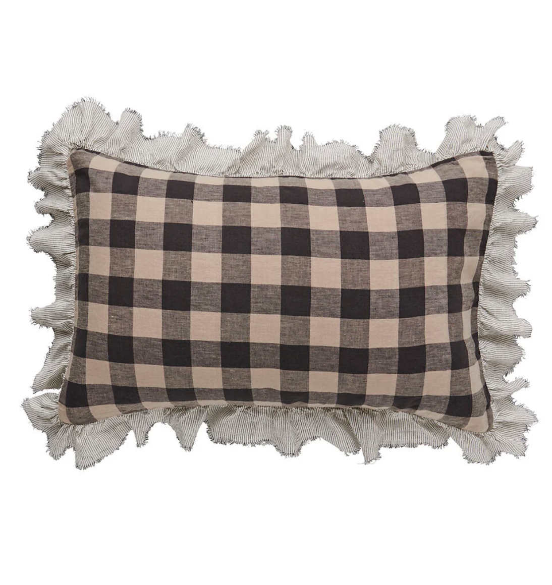 Gingham Ruffle Pillowcase Set of 2