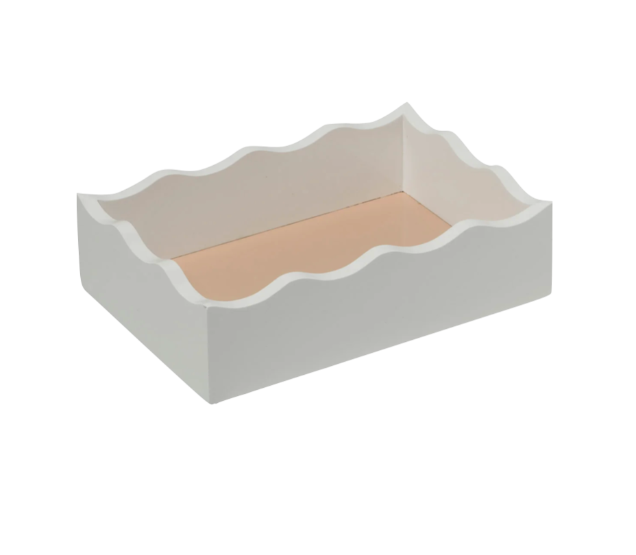 White Scallop Tray