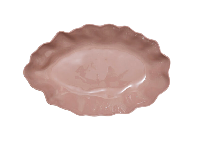 Ruffle Platter - Icy Pink