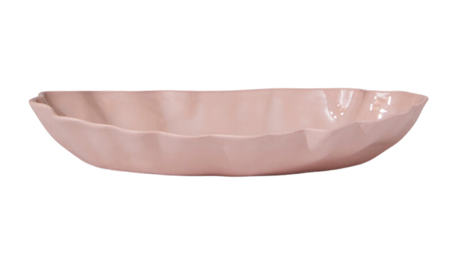 Ruffle Platter - Icy Pink