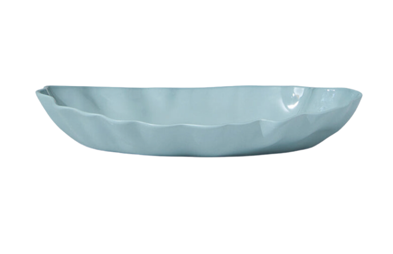 Ruffle Platter - Light Blue