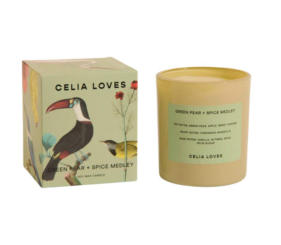 Green Pear & Spice Medley Candle 395gms