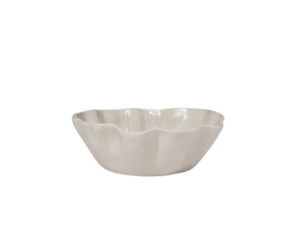 Ruffle Bowl - Chalk