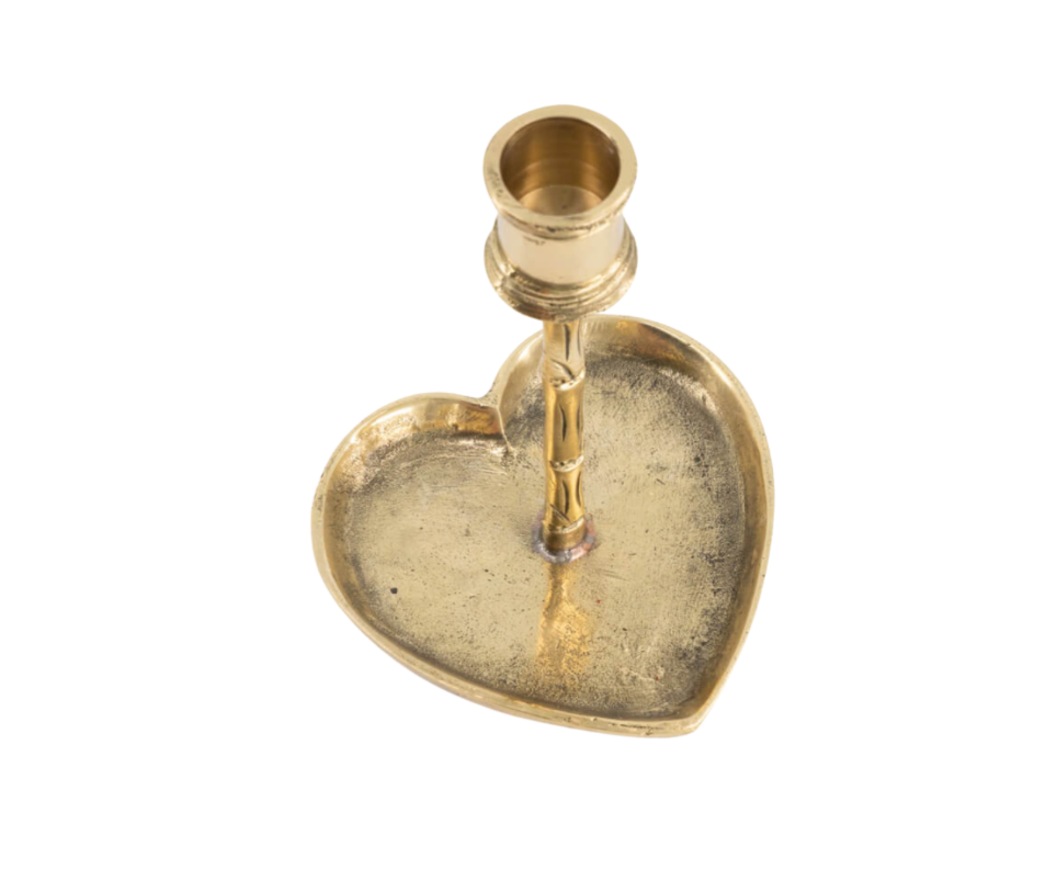 Bamboo Heart Candle Holder
