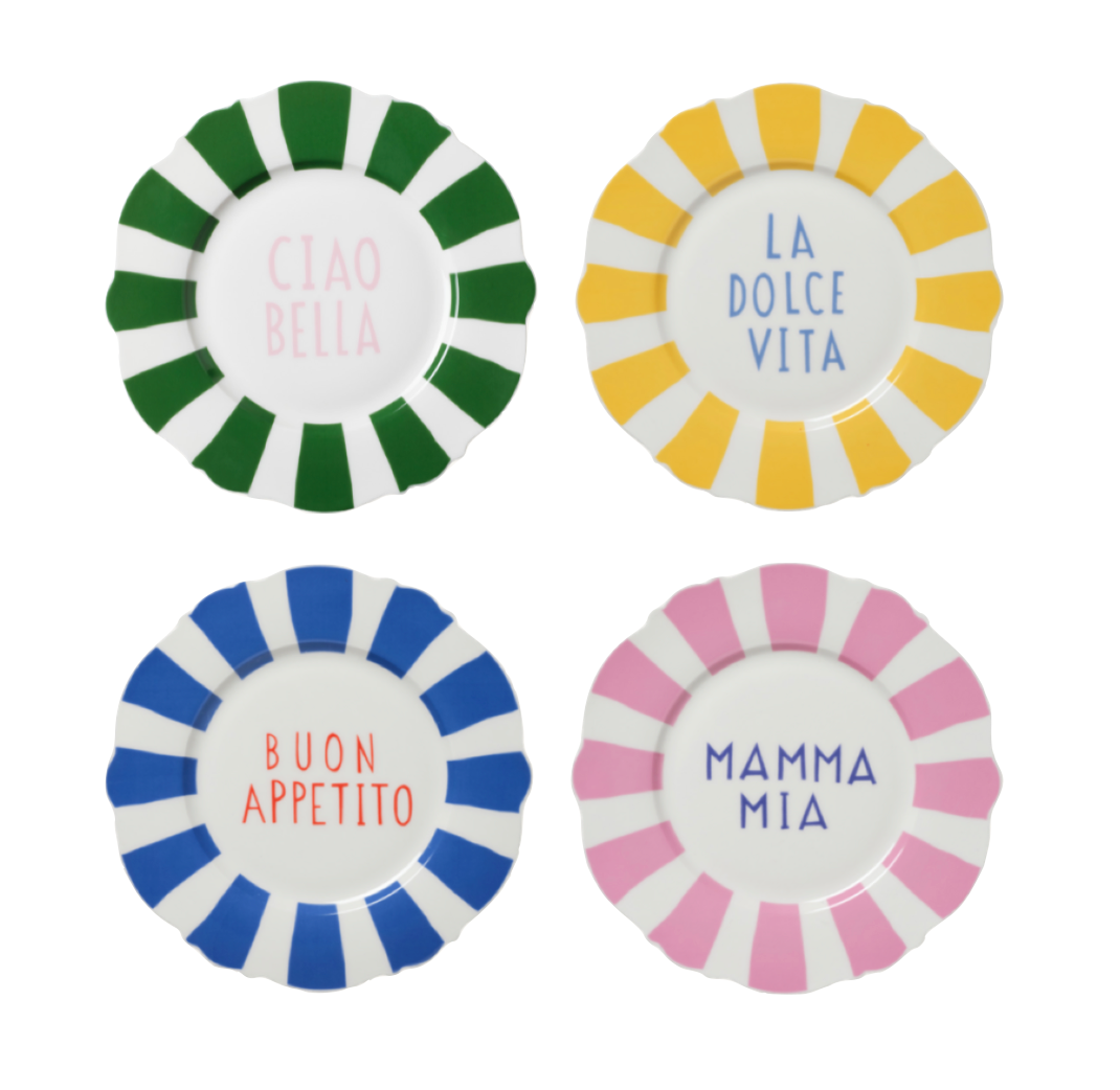 Side Plate Set - Italian Fun