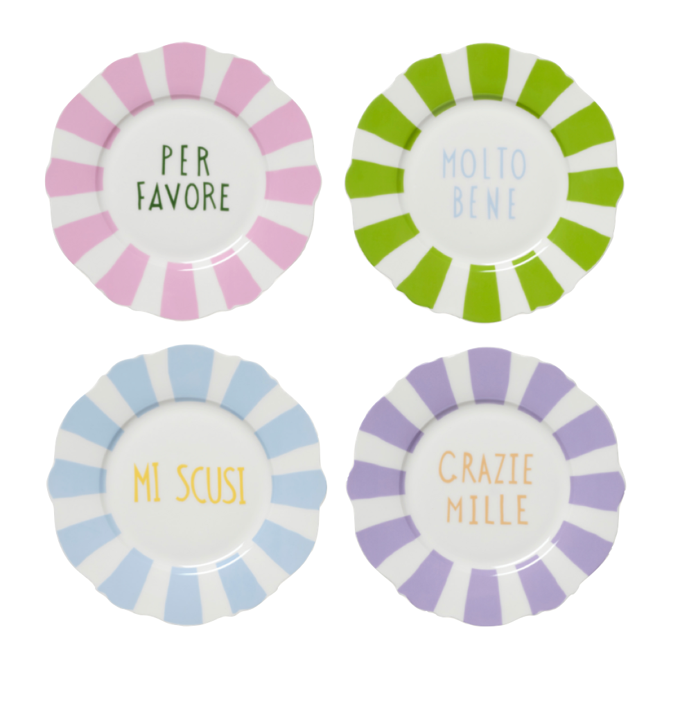 Side Plate Set - Italian Pastel