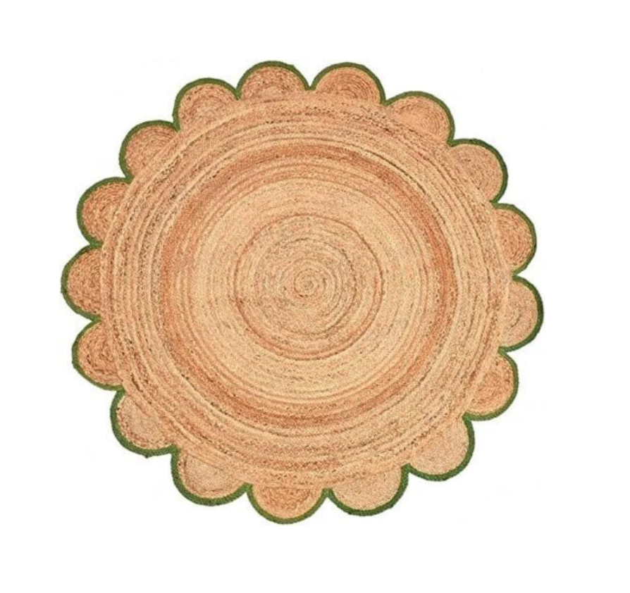 Green Daisy Rug