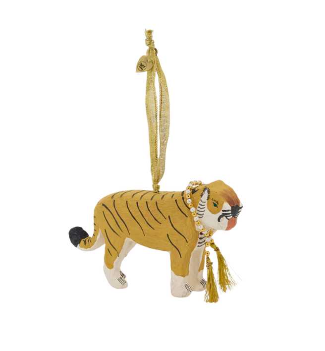 Tinsel Tiger Ornament