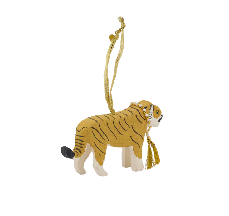 Tinsel Tiger Ornament
