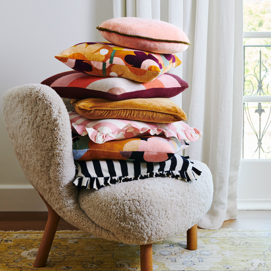 Pink Stripe Cushion