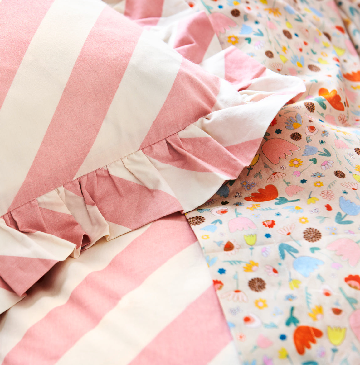 Pink Stripe Cushion