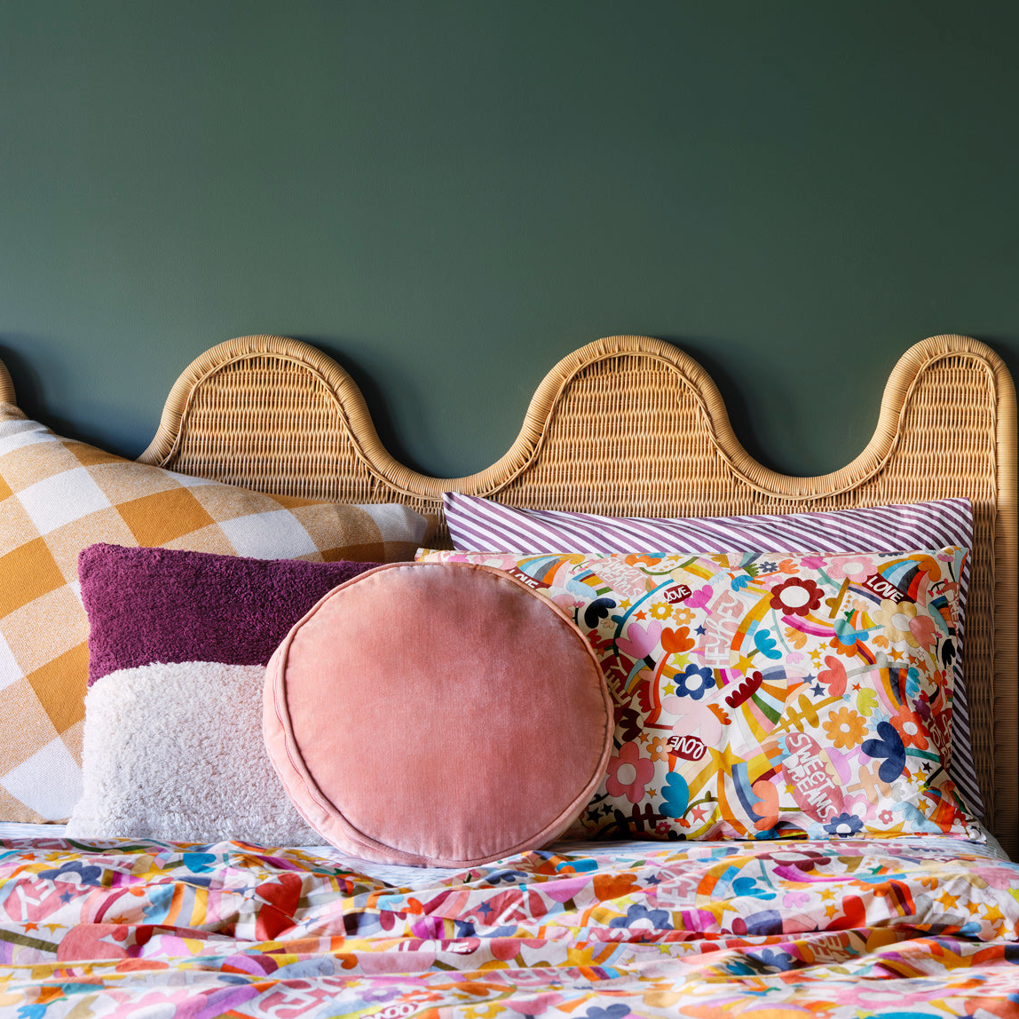 Pink  Round Cushion