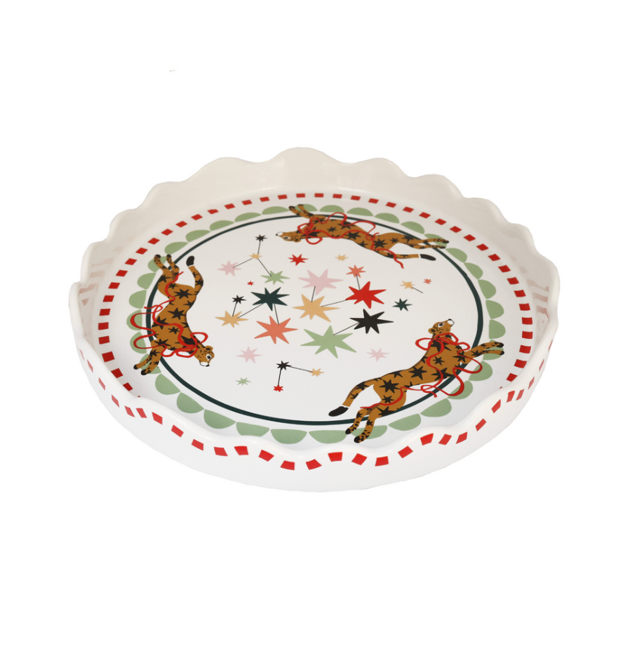 Leopard & Star Cake Stand
