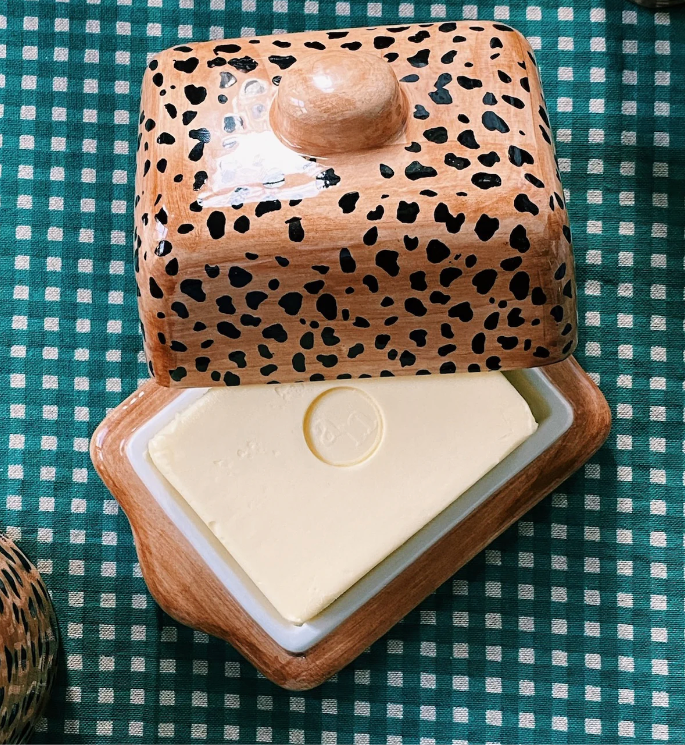 Leopard Butter Dish