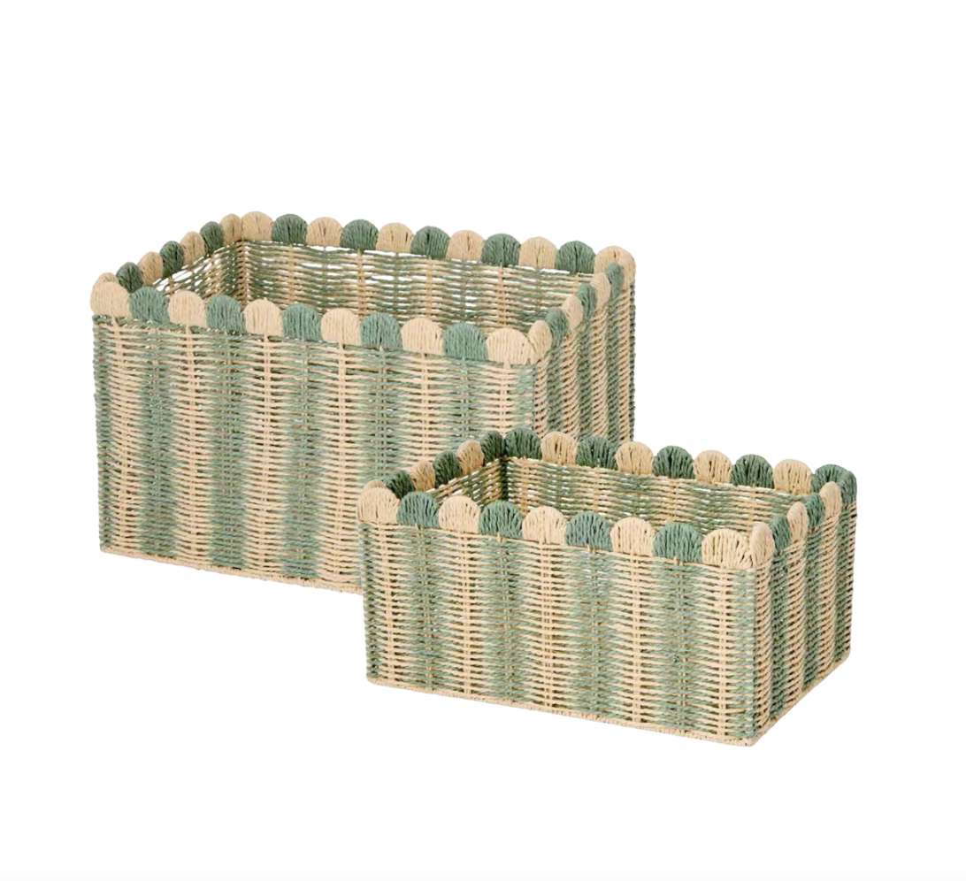 Melrose Sage Box Basket