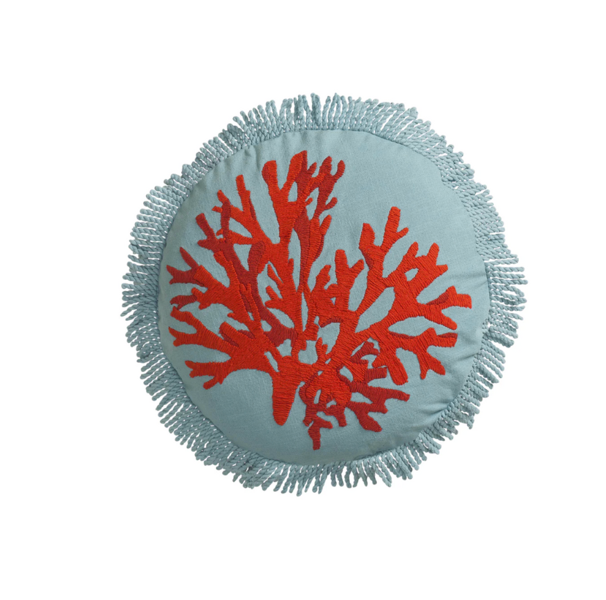 Coral Round cushion