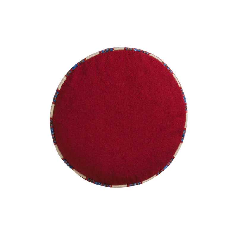 Crimson Round cushion