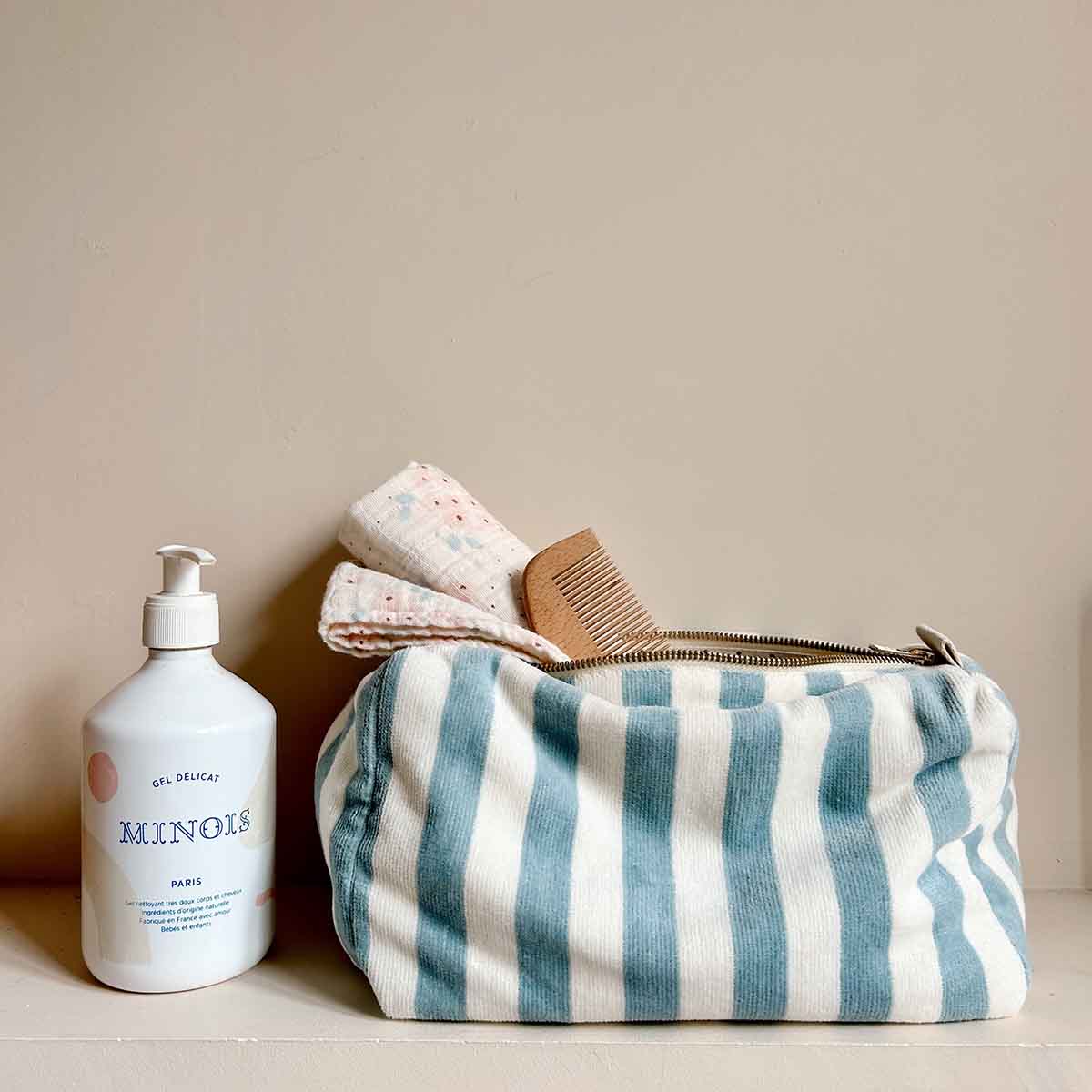 Blue Cloud Wash Bag