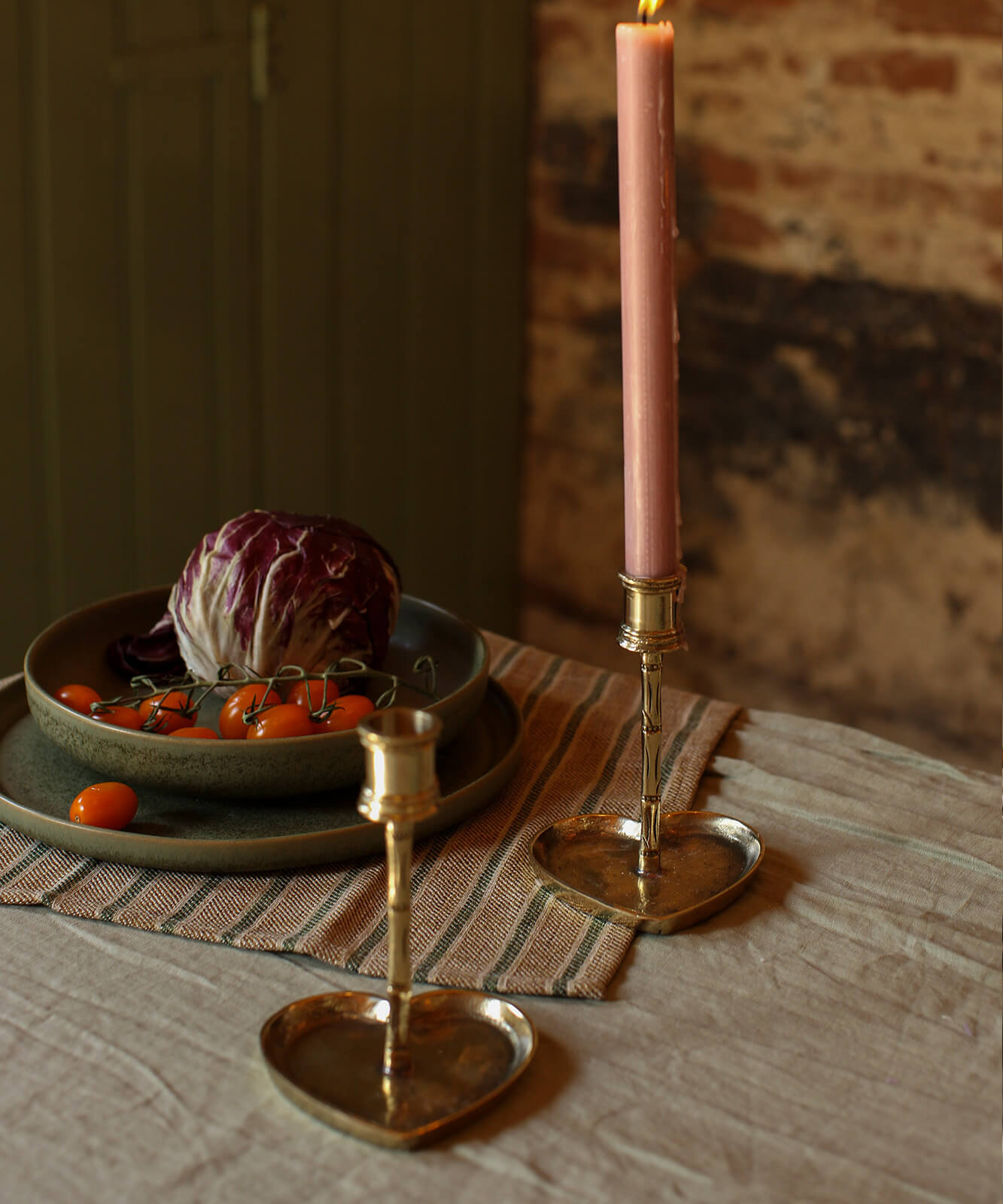 Bamboo Heart Candle Holder