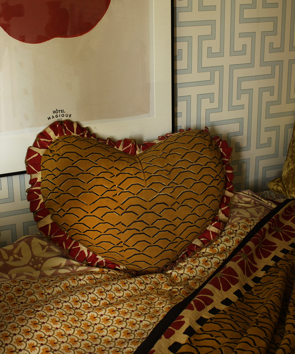 Leopard Heart Cushion