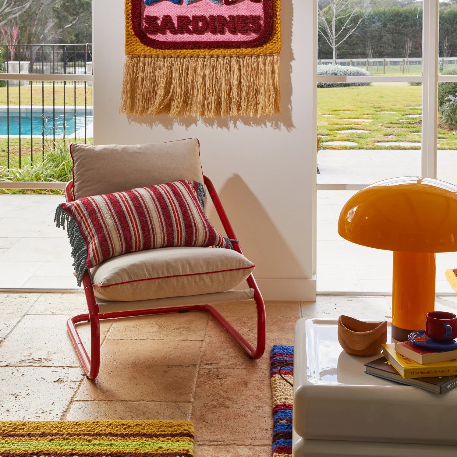 Selene Crimson Cushion