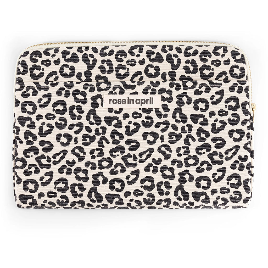 Greige Leopard Laptop Sleeve